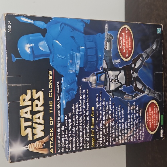 Star Wars Jango Fett Electronic Room Protector - Silver and Blue - Picture 4 of 7